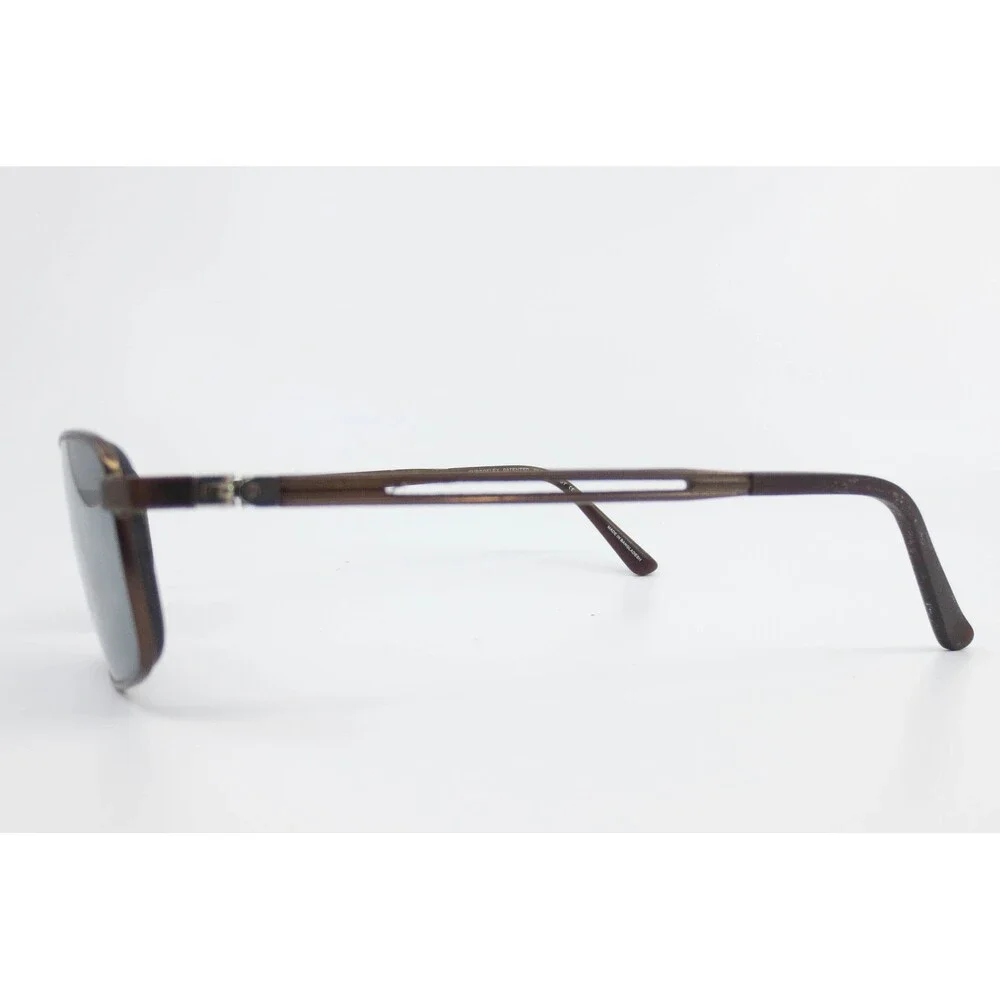 Turboflex TF368 Brown Metal Rectangular Sunglasses 54-18-140 Mens Womens
